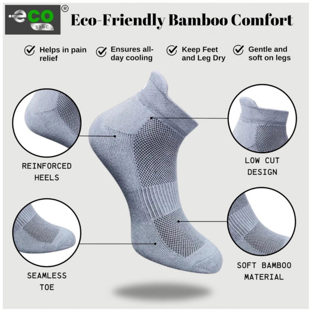 Generic 4_Pair Set Unisex Casual Bamboo Cotton Printed Ankle Length Socks (Multicolor)