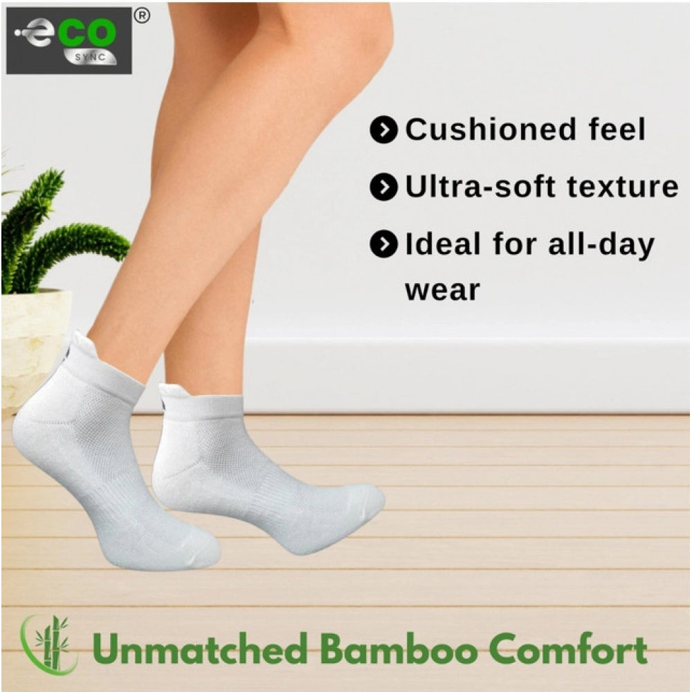 Generic 4_Pair Set Unisex Casual Bamboo Cotton Printed Ankle Length Socks (Multicolor)