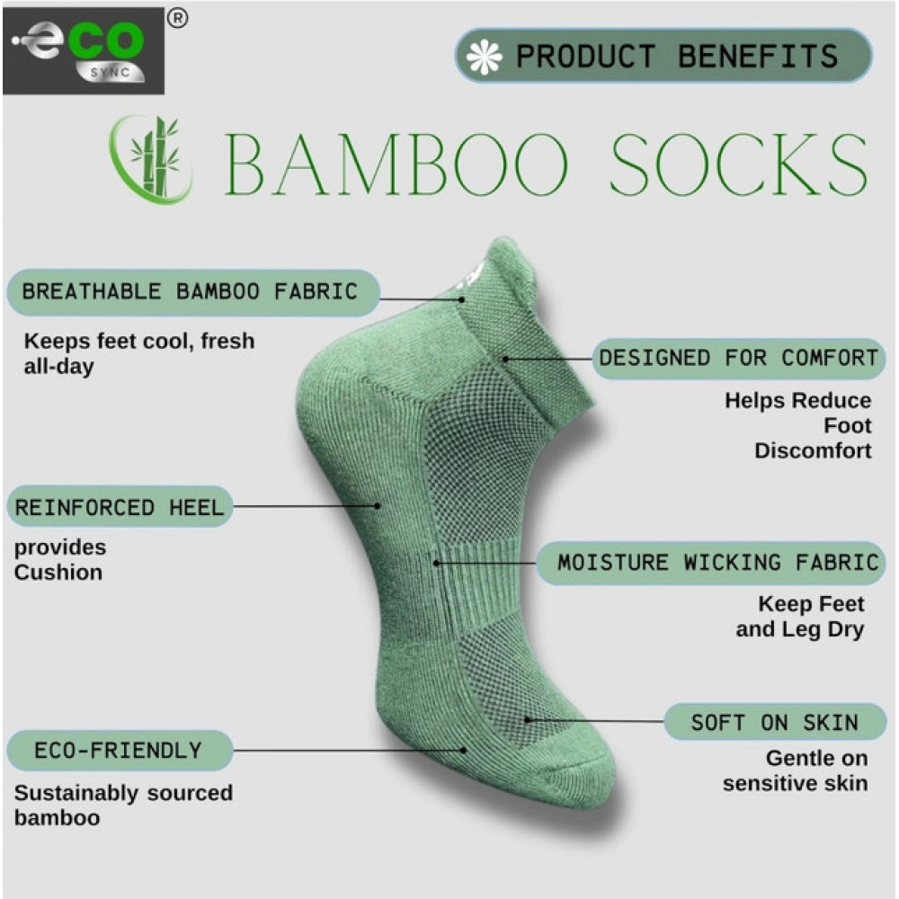 Generic 4_Pair Set Unisex Casual Bamboo Cotton Printed Ankle Length Socks (Multicolor)