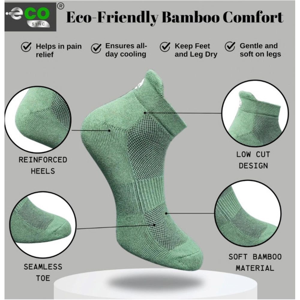 Generic 4_Pair Set Unisex Casual Bamboo Cotton Printed Ankle Length Socks (Multicolor)