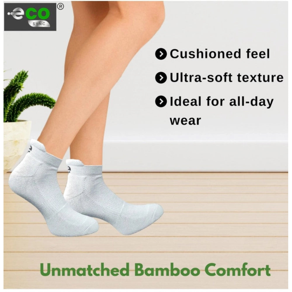 Generic 4_Pair Set Unisex Casual Bamboo Cotton Printed Ankle Length Socks (Multicolor)