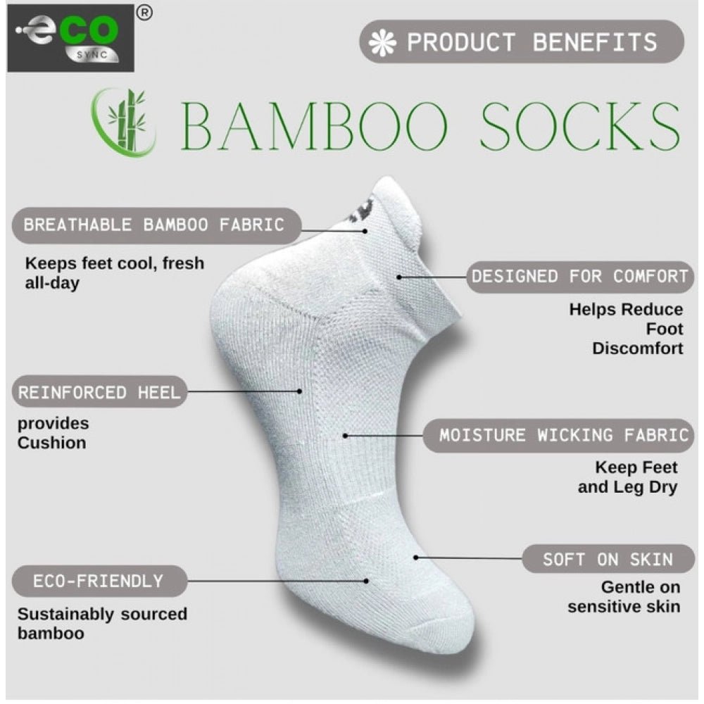 Generic 4_Pair Set Unisex Casual Bamboo Cotton Printed Ankle Length Socks (Multicolor)