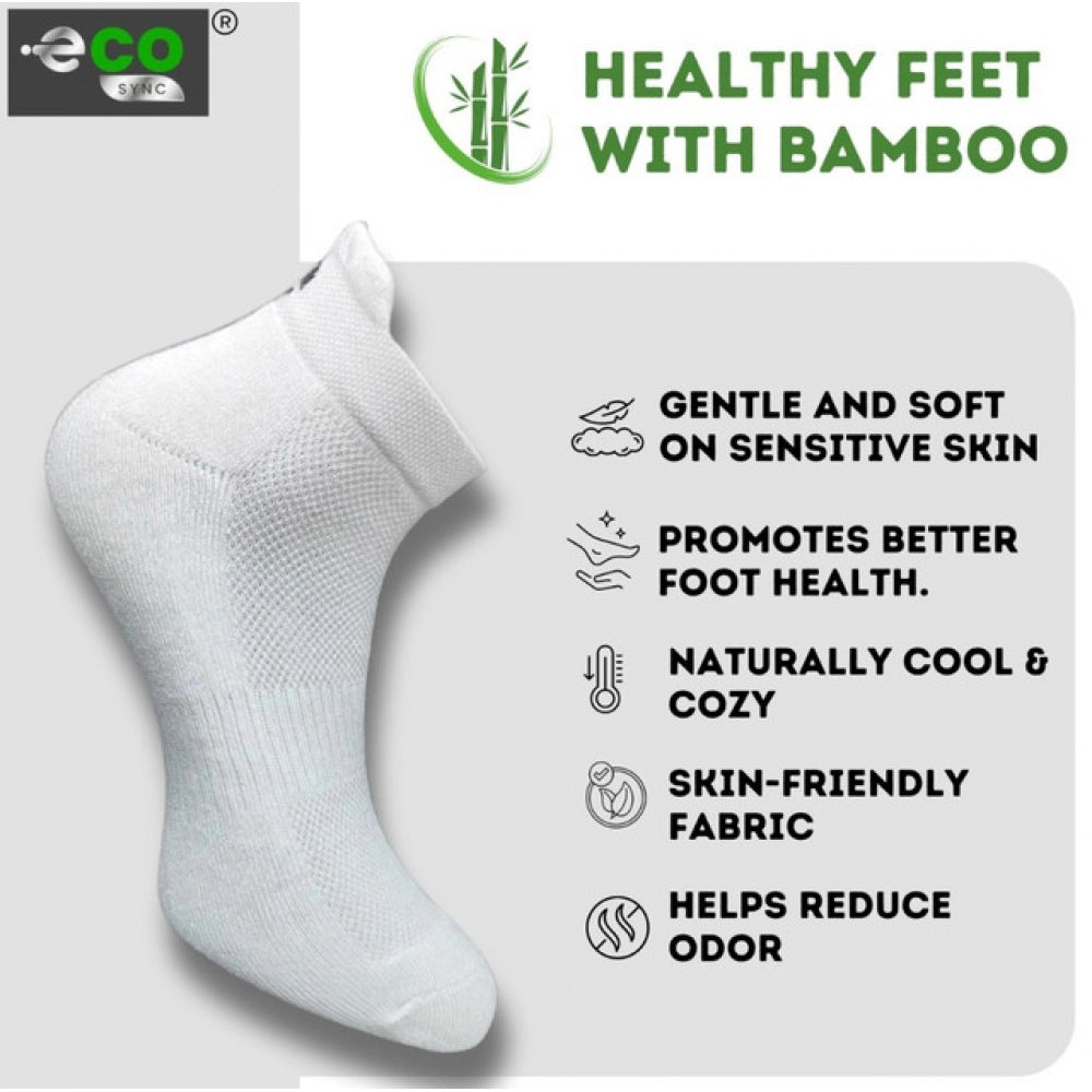 Generic 4_Pair Set Unisex Casual Bamboo Cotton Printed Ankle Length Socks (Multicolor)