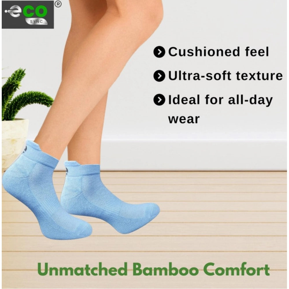 Generic 4_Pair Set Unisex Casual Bamboo Cotton Printed Ankle Length Socks (Multicolor)