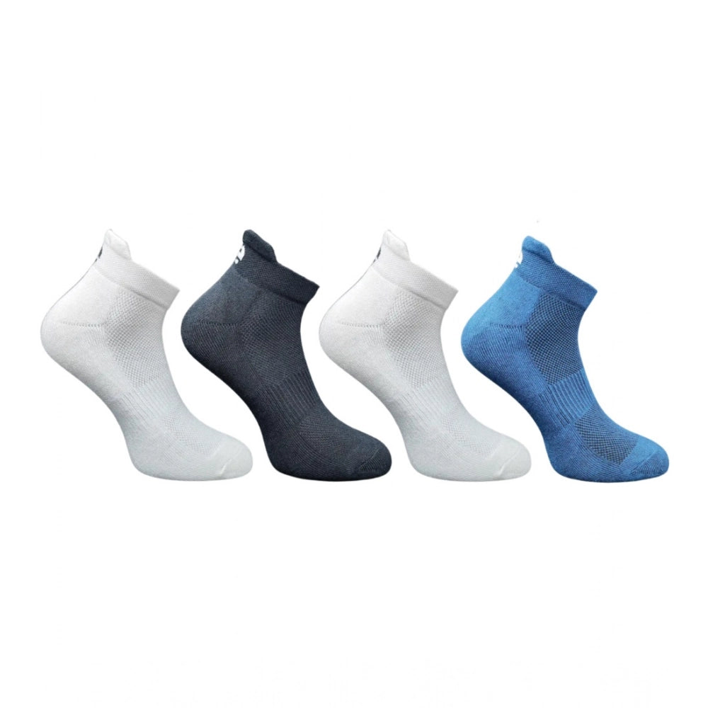 Generic 4_Pair Set Unisex Casual Bamboo Cotton Printed Ankle Length Socks (Multicolor)