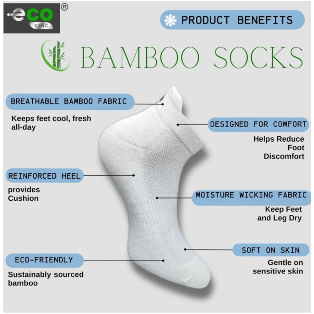 Generic 4_Pair Set Unisex Casual Bamboo Cotton Printed Ankle Length Socks (Multicolor)
