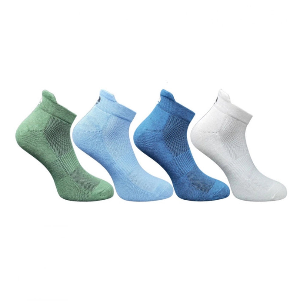 Generic 4_Pair Set Unisex Casual Bamboo Cotton Printed Ankle Length Socks (Multicolor)