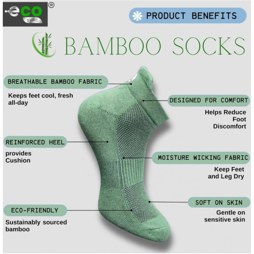 Generic 4_Pair Set Unisex Casual Bamboo Cotton Printed Ankle Length Socks (Multicolor)