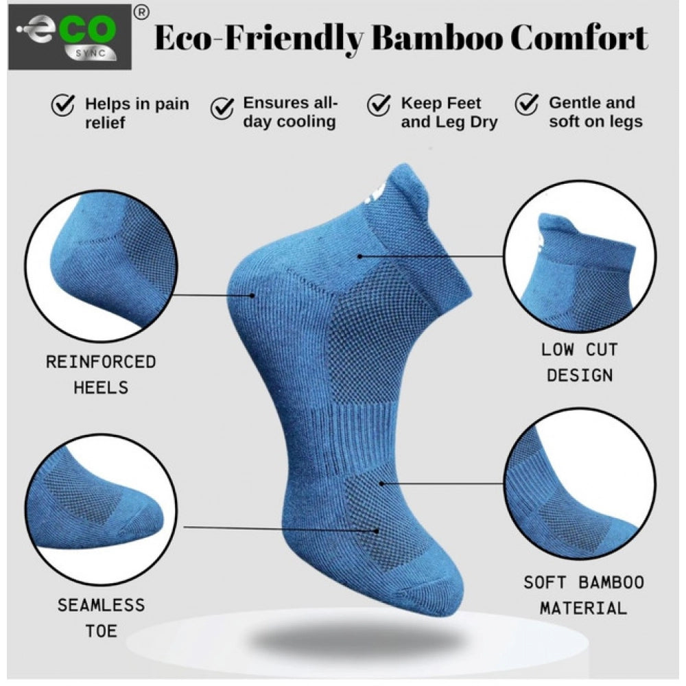 Generic 4_Pair Set Unisex Casual Bamboo Cotton Printed Ankle Length Socks (Multicolor)