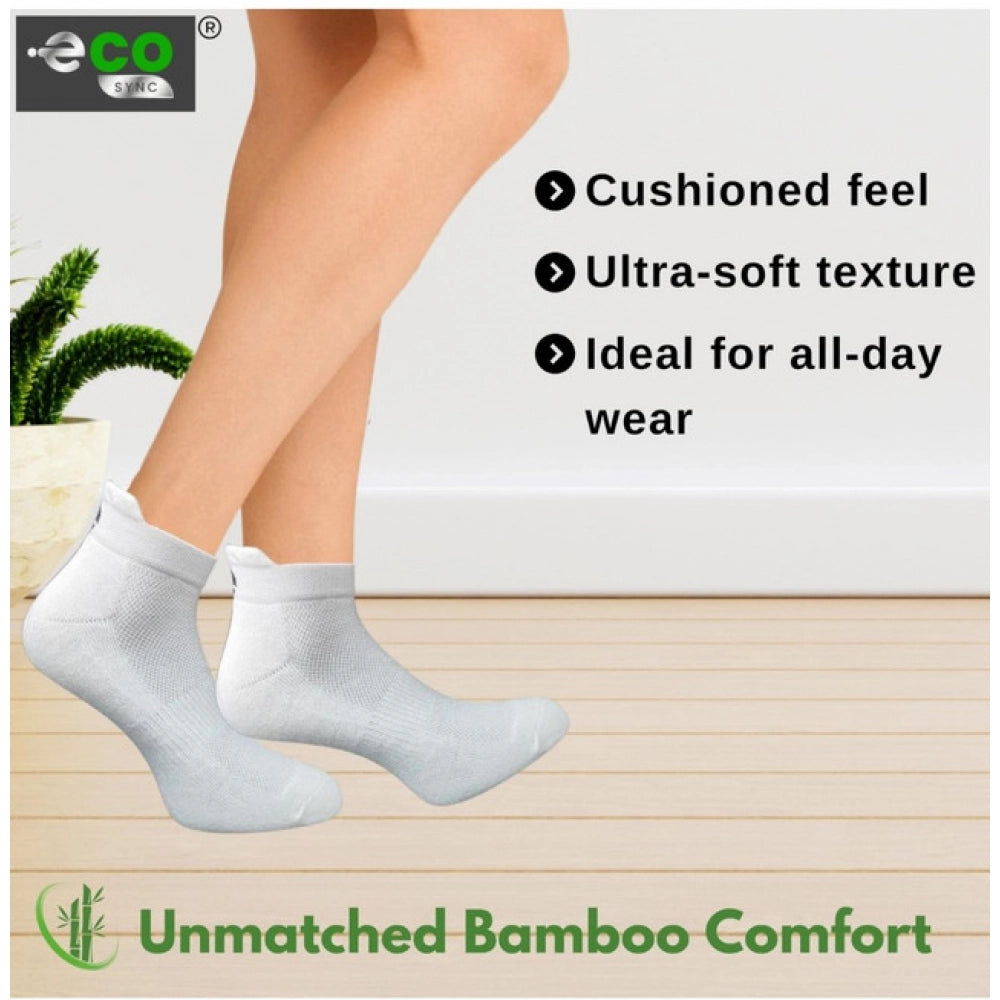 Generic 4_Pair Set Unisex Casual Bamboo Cotton Printed Ankle Length Socks (Multicolor)