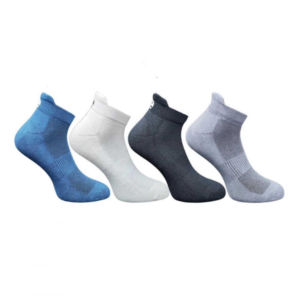 Generic 4_Pair Set Unisex Casual Bamboo Cotton Printed Ankle Length Socks (Multicolor)