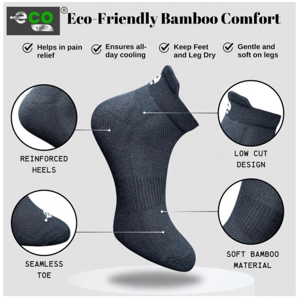 Generic 4_Pair Set Unisex Casual Bamboo Cotton Printed Ankle Length Socks (Multicolor)