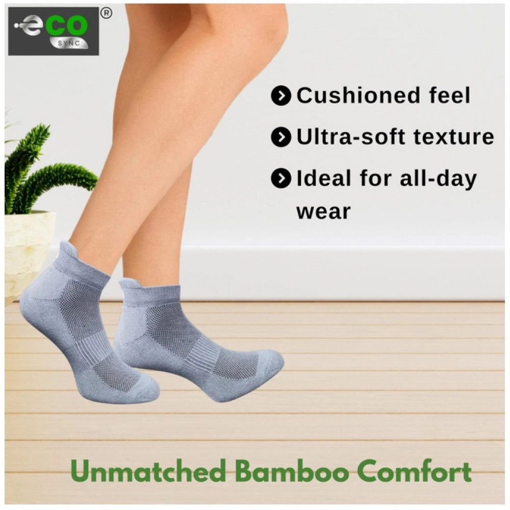 Generic 4_Pair Set Unisex Casual Bamboo Cotton Printed Ankle Length Socks (Multicolor)