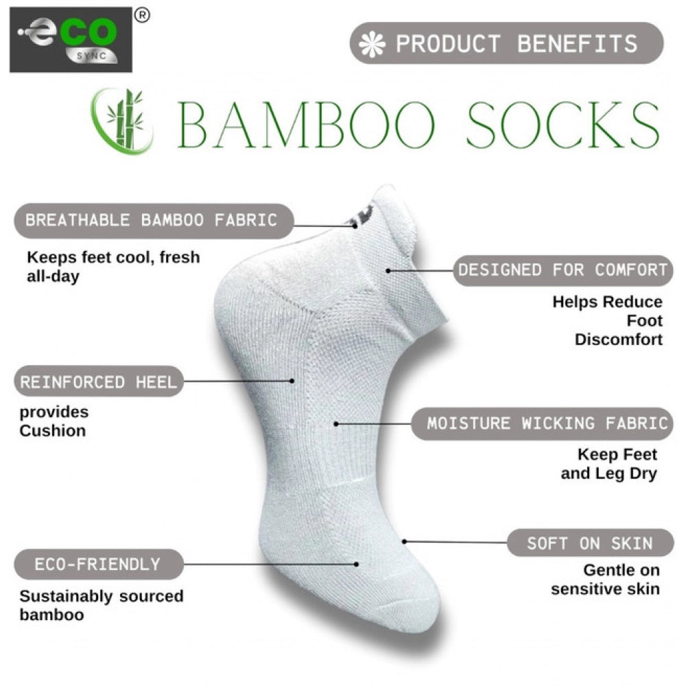 Generic 4_Pair Set Unisex Casual Bamboo Cotton Printed Ankle Length Socks (Multicolor)