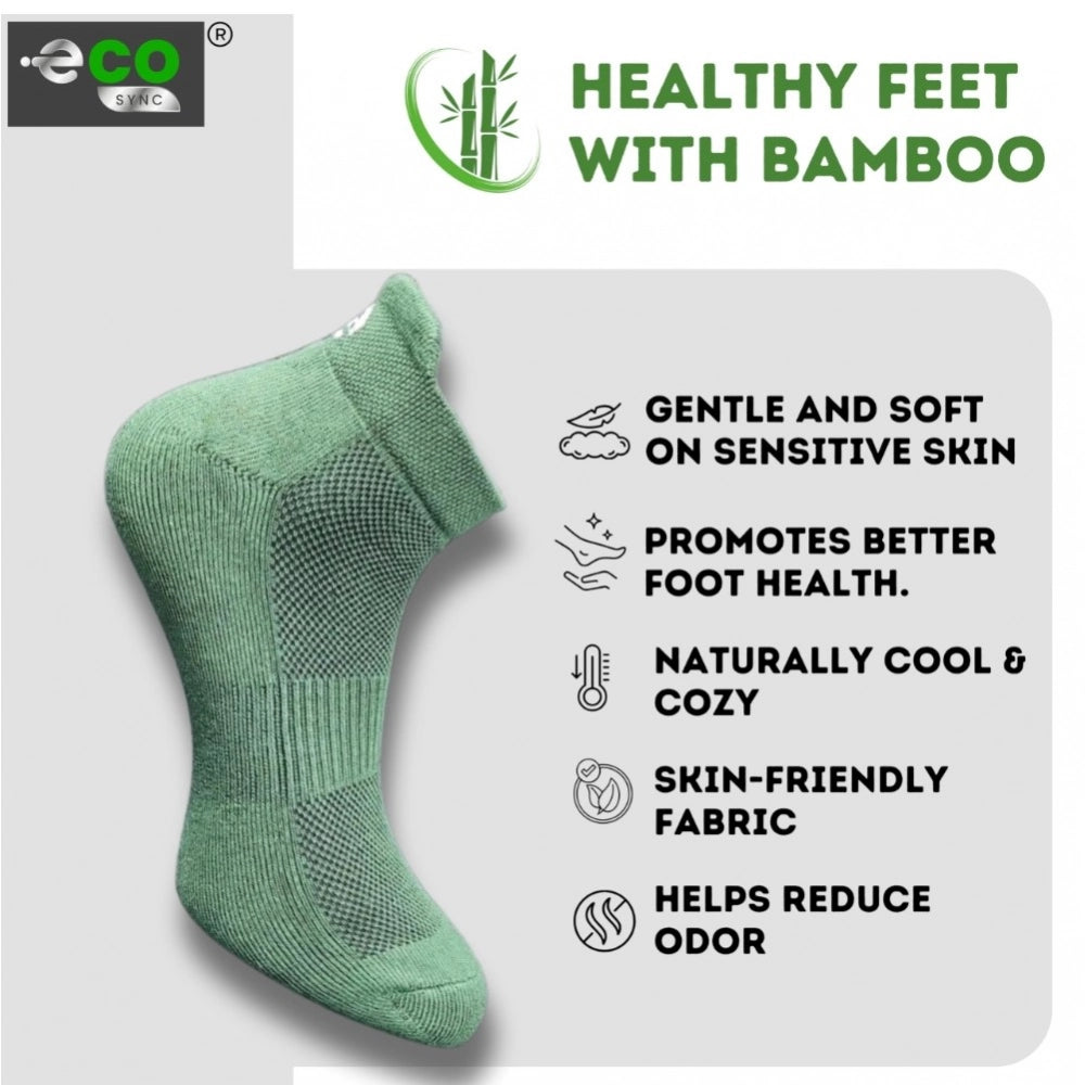 Generic 4_Pair Set Unisex Casual Bamboo Cotton Printed Ankle Length Socks (Multicolor)