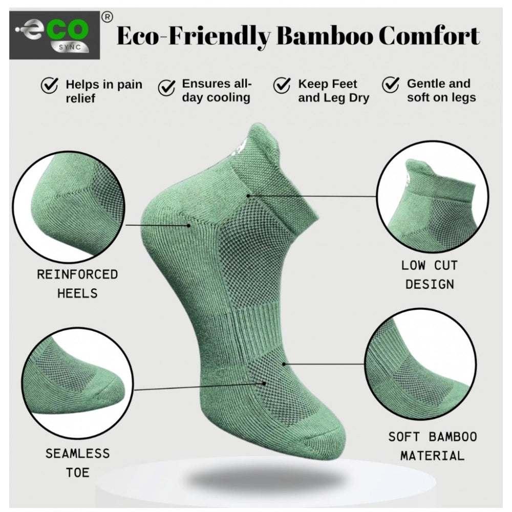 Generic 4_Pair Set Unisex Casual Bamboo Cotton Printed Ankle Length Socks (Multicolor)