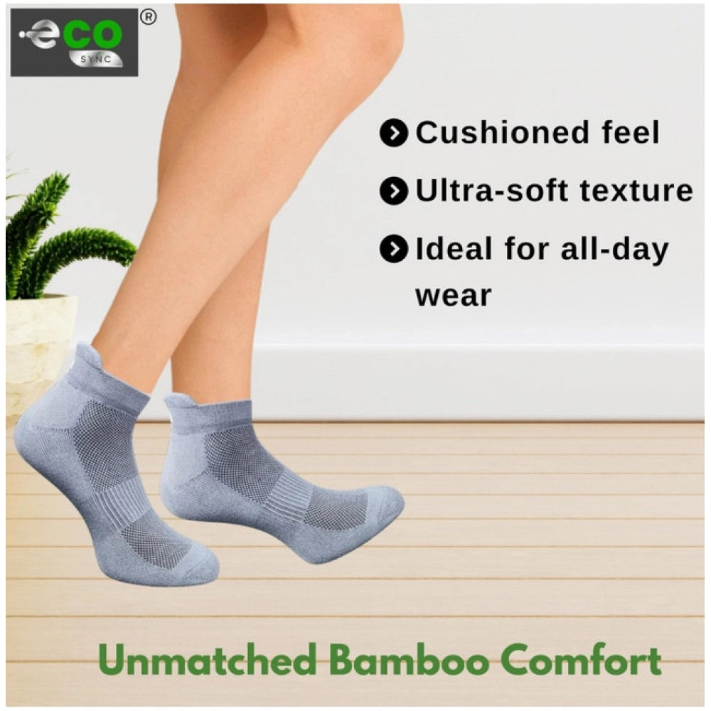 Generic 4_Pair Set Unisex Casual Bamboo Cotton Printed Ankle Length Socks (Multicolor)
