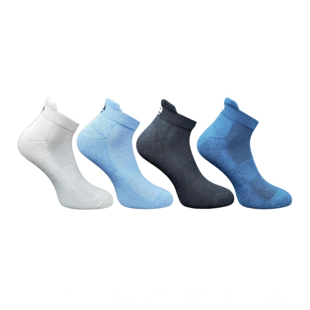 Generic 4_Pair Set Unisex Casual Bamboo Cotton Printed Ankle Length Socks (Multicolor)