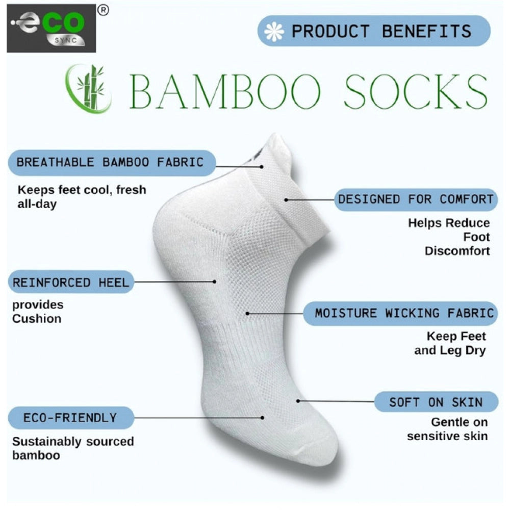 Generic 4_Pair Set Unisex Casual Bamboo Cotton Printed Ankle Length Socks (Multicolor)