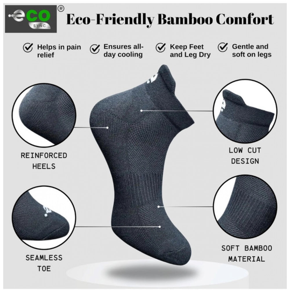 Generic 4_Pair Set Unisex Casual Bamboo Cotton Printed Ankle Length Socks (Multicolor)