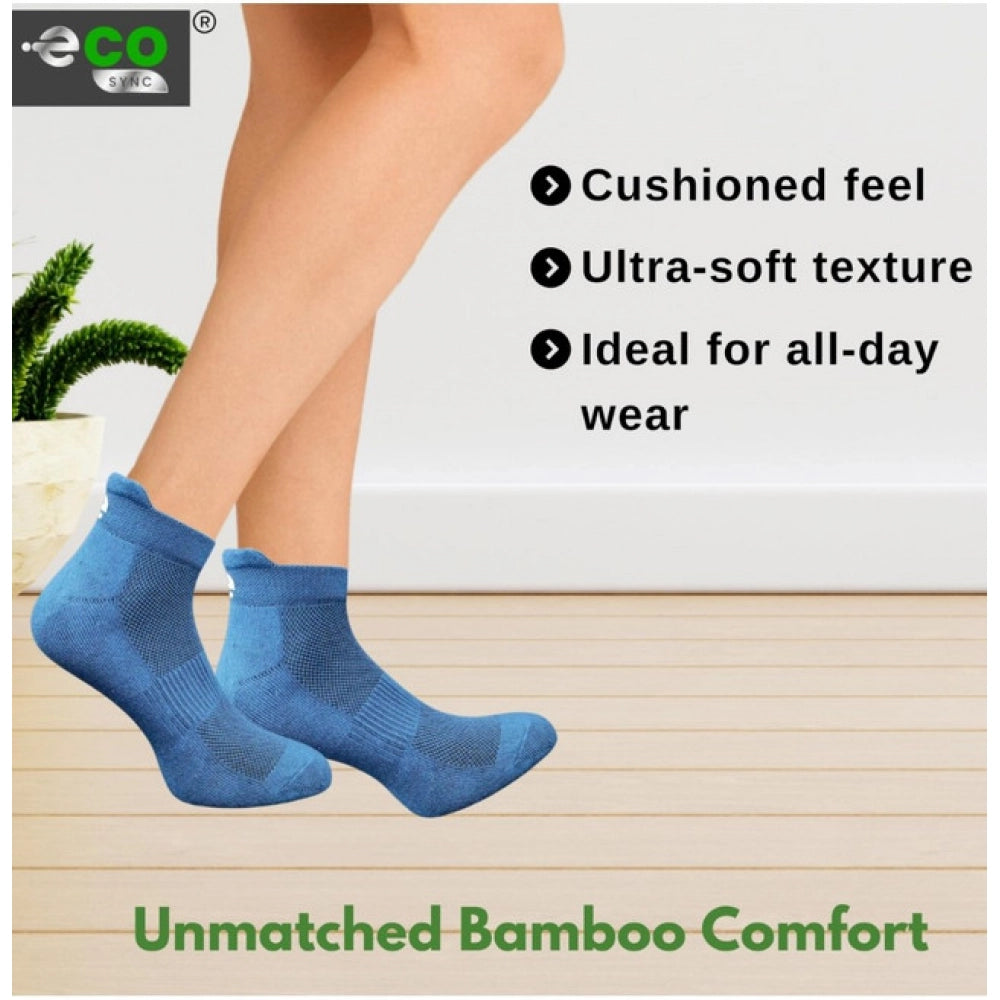 Generic 4_Pair Set Unisex Casual Bamboo Cotton Printed Ankle Length Socks (Multicolor)