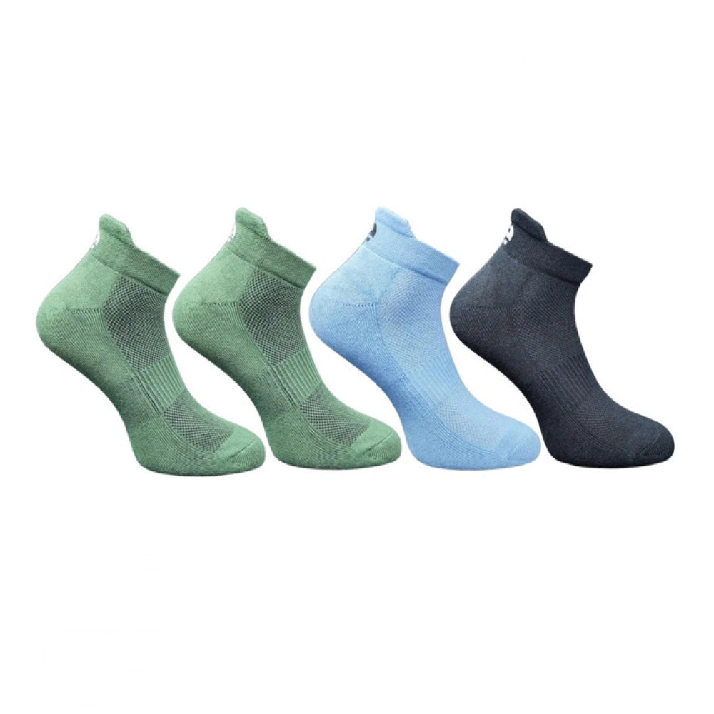 Generic 4_Pair Set Unisex Casual Bamboo Cotton Printed Ankle Length Socks (Multicolor)