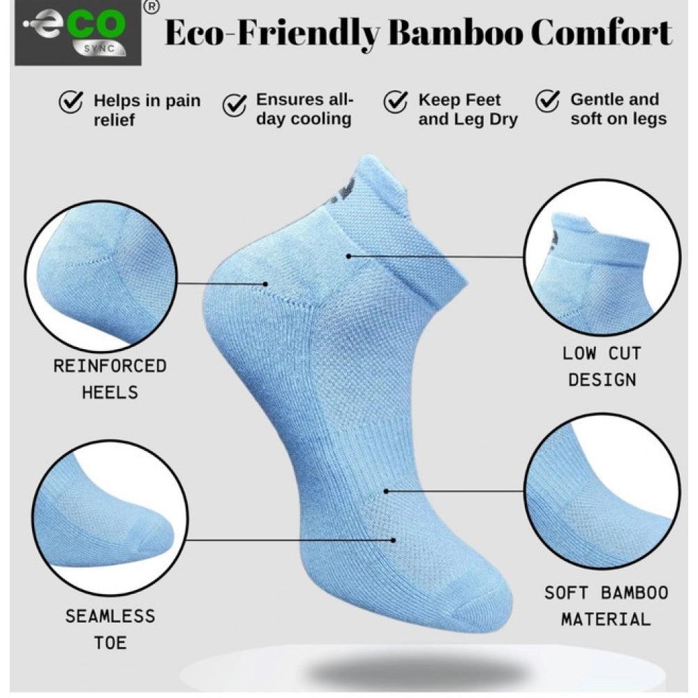 Generic 4_Pair Set Unisex Casual Bamboo Cotton Printed Ankle Length Socks (Multicolor)