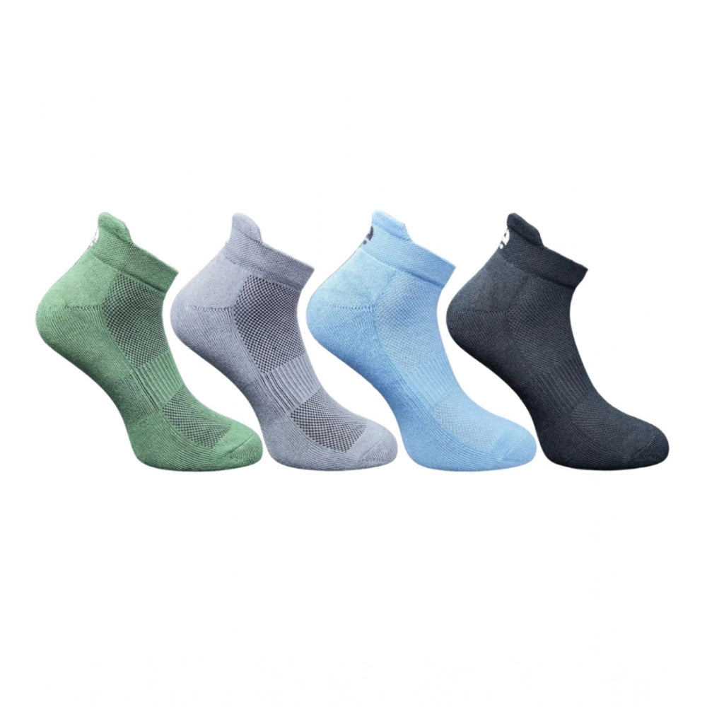 Generic 4_Pair Set Unisex Casual Bamboo Cotton Printed Ankle Length Socks (Multicolor)