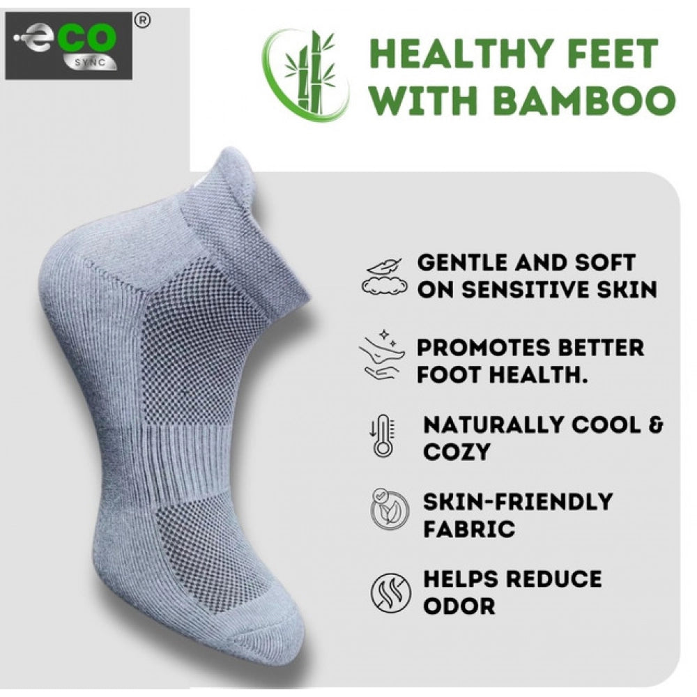 Generic 4_Pair Set Unisex Casual Bamboo Cotton Printed Ankle Length Socks (Multicolor)