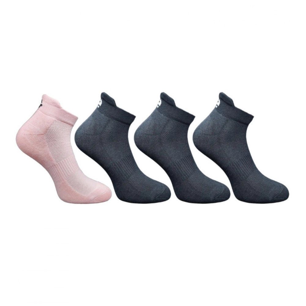 Generic 4_Pair Set Unisex Casual Bamboo Cotton Printed Ankle Length Socks (Multicolor)