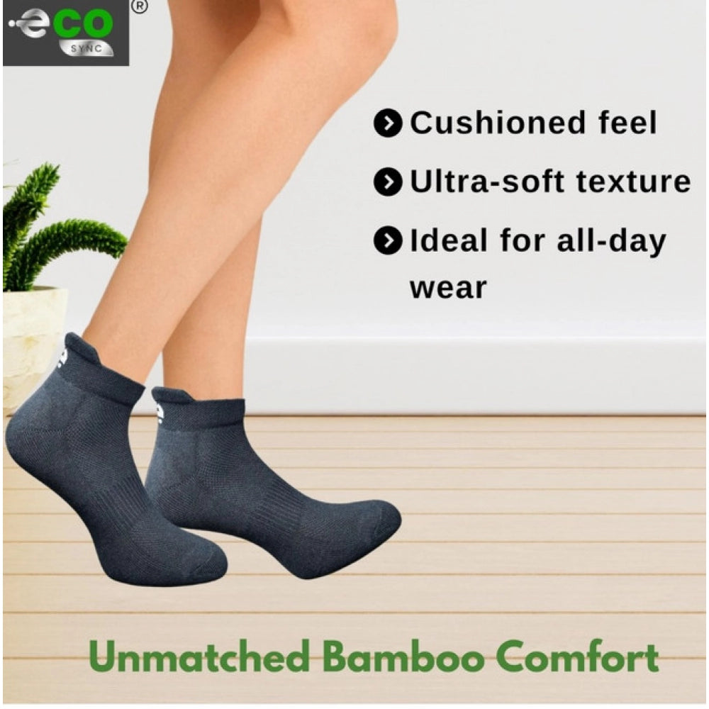 Generic 4_Pair Set Unisex Casual Bamboo Cotton Printed Ankle Length Socks (Multicolor)