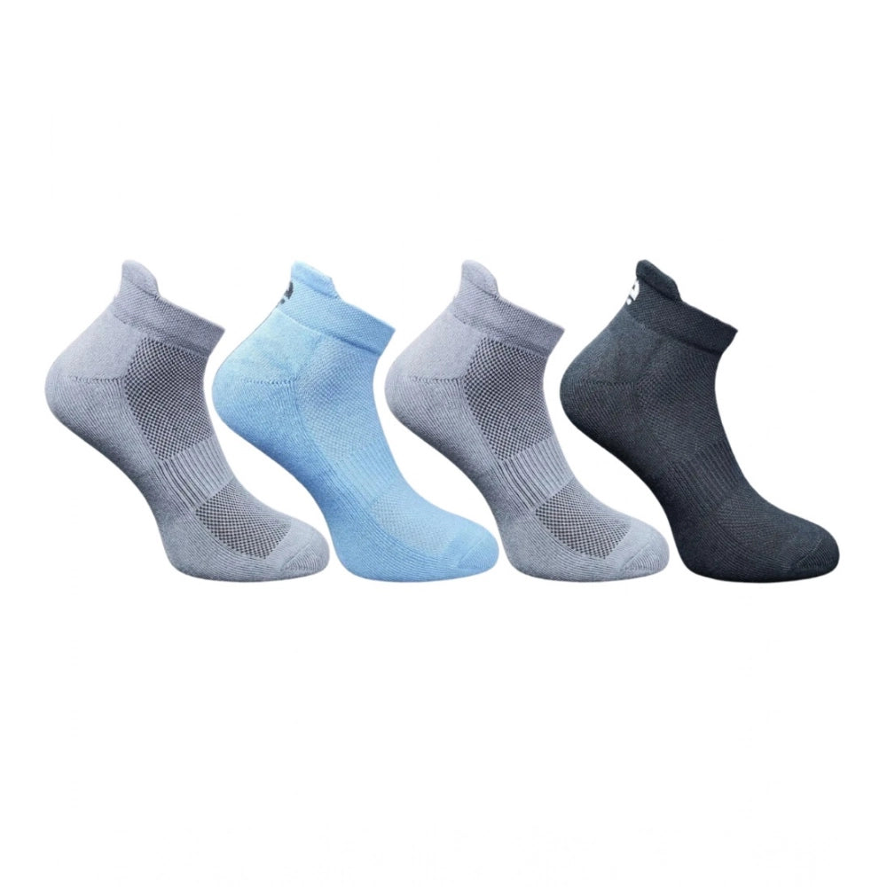 Generic 4_Pair Set Unisex Casual Bamboo Cotton Printed Ankle Length Socks (Multicolor)