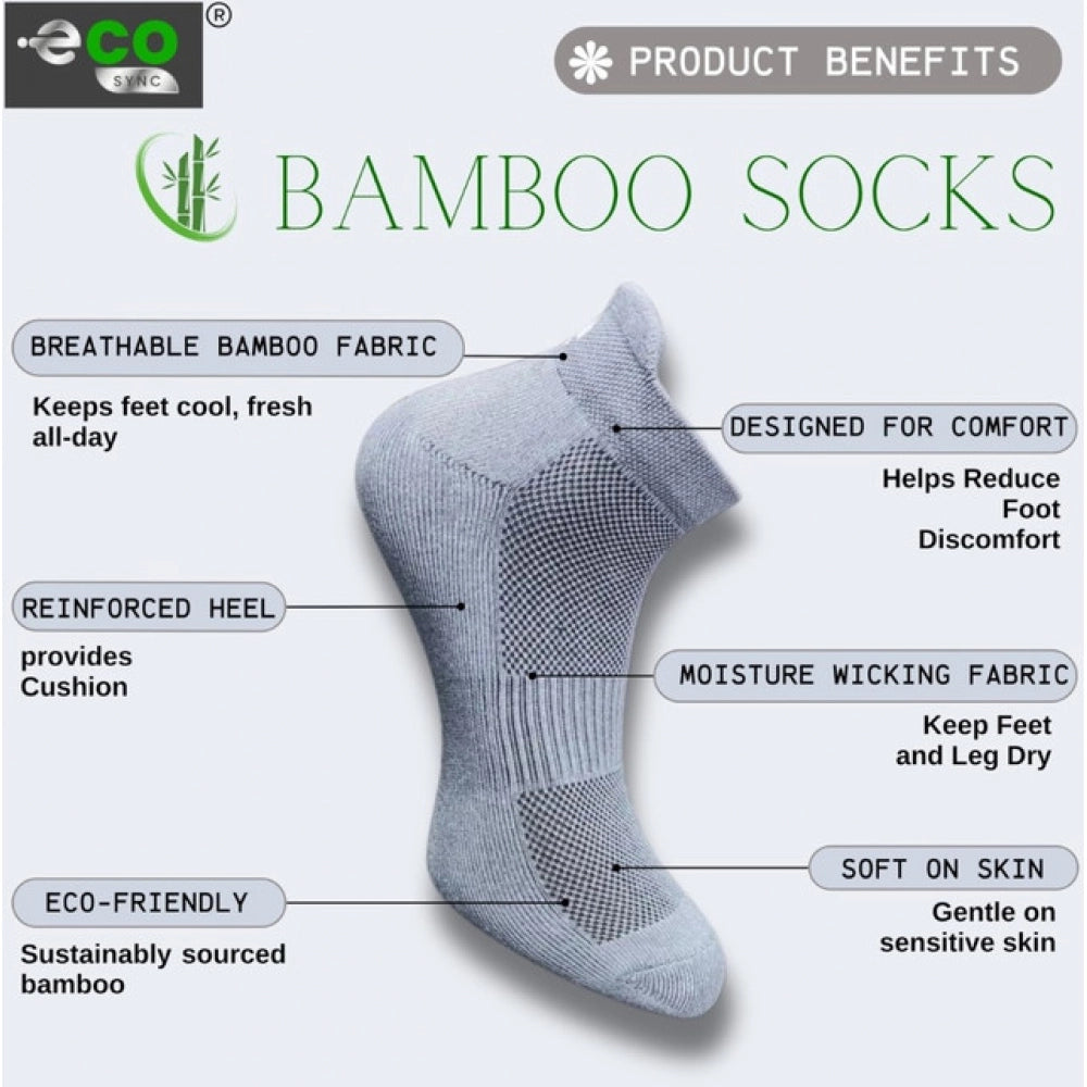 Generic 4_Pair Set Unisex Casual Bamboo Cotton Printed Ankle Length Socks (Multicolor)