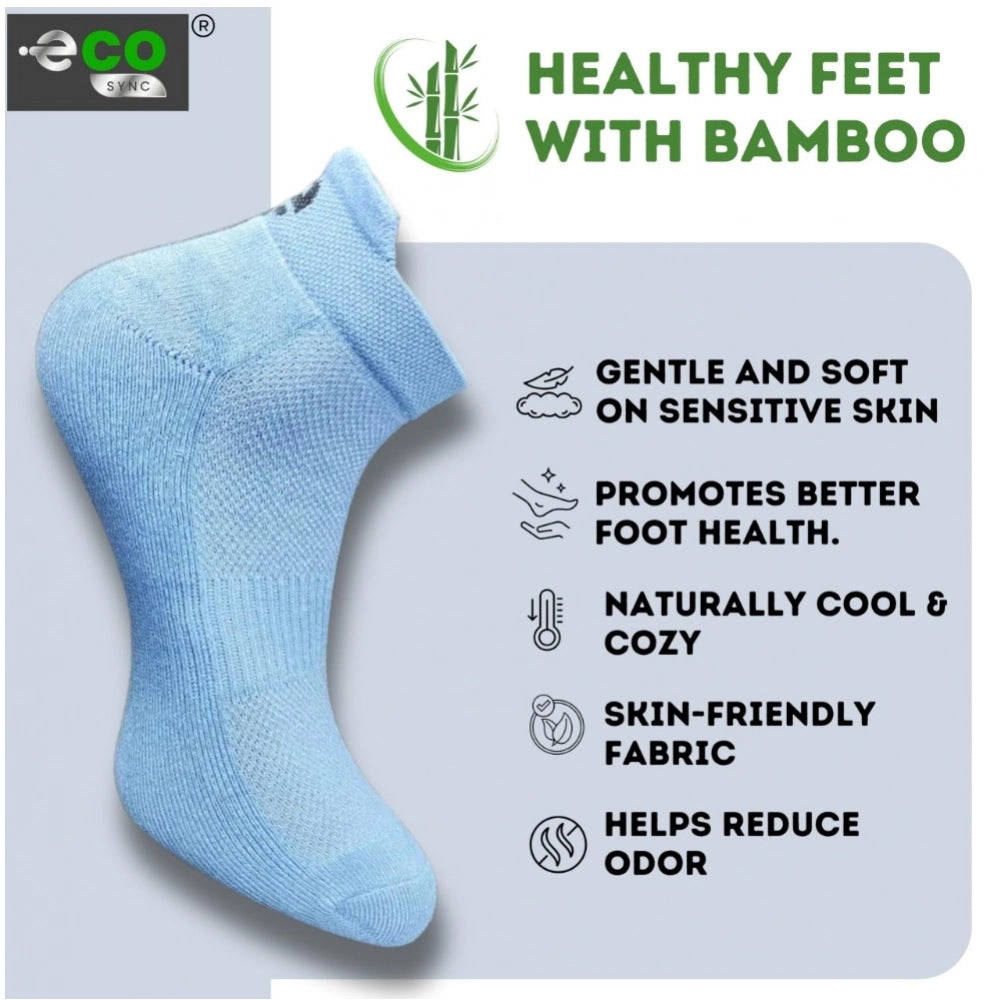 Generic 4_Pair Set Unisex Casual Bamboo Cotton Printed Ankle Length Socks (Multicolor)