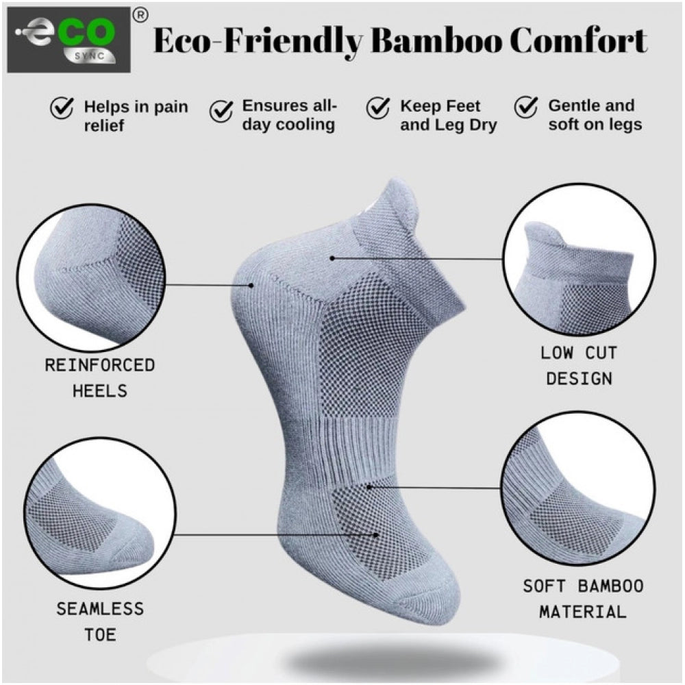 Generic 4_Pair Set Unisex Casual Bamboo Cotton Printed Ankle Length Socks (Multicolor)