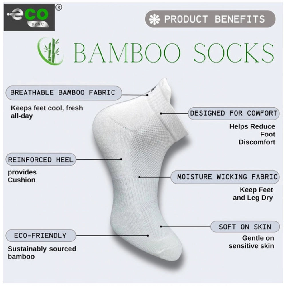 Generic 4_Pair Set Unisex Casual Bamboo Cotton Printed Ankle Length Socks (Multicolor)