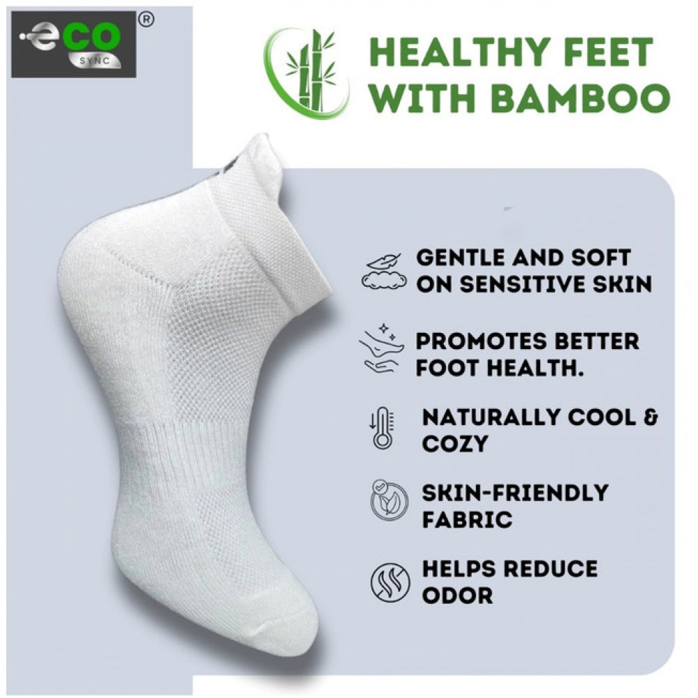 Generic 4_Pair Set Unisex Casual Bamboo Cotton Printed Ankle Length Socks (Multicolor)