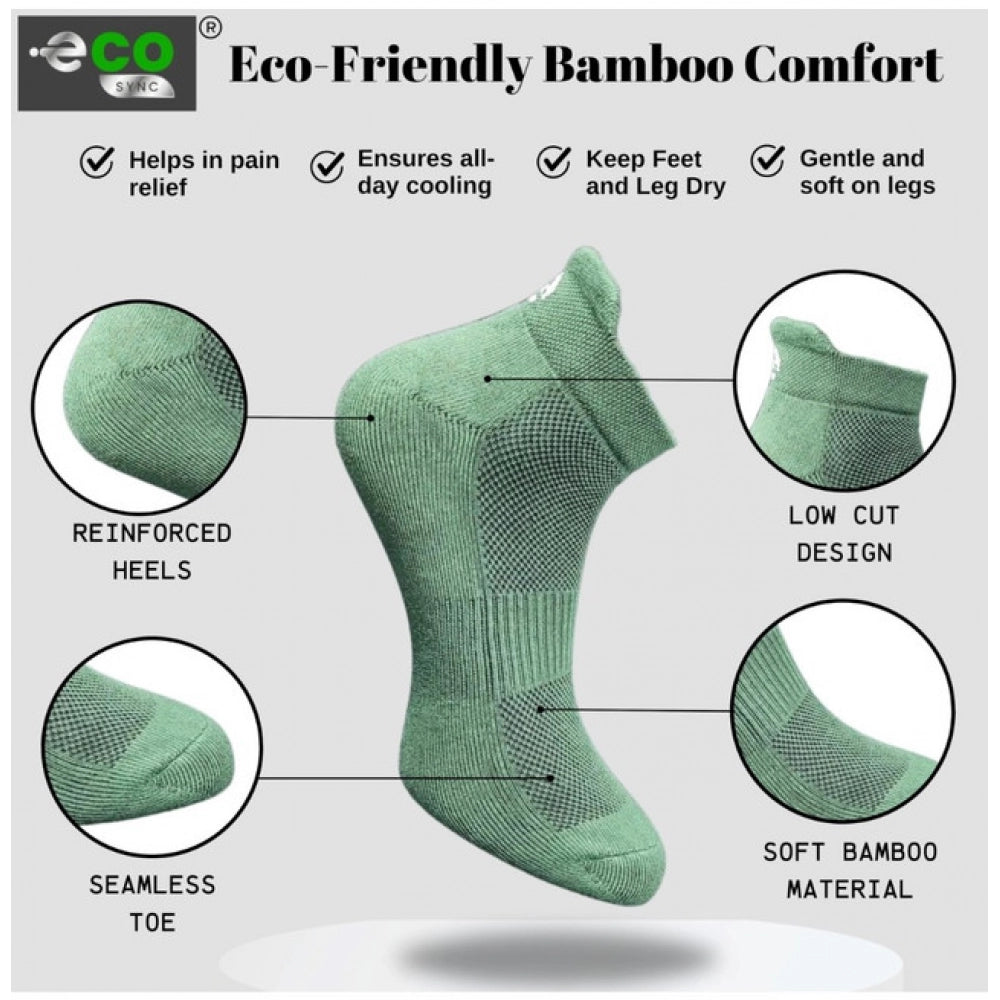 Generic 4_Pair Set Unisex Casual Bamboo Cotton Printed Ankle Length Socks (Multicolor)