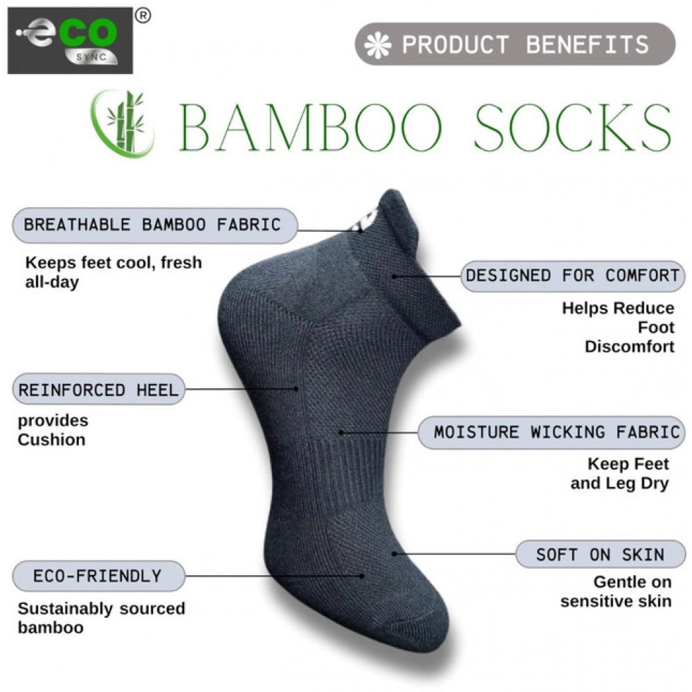 Generic 4_Pair Set Unisex Casual Bamboo Cotton Printed Ankle Length Socks (Multicolor)