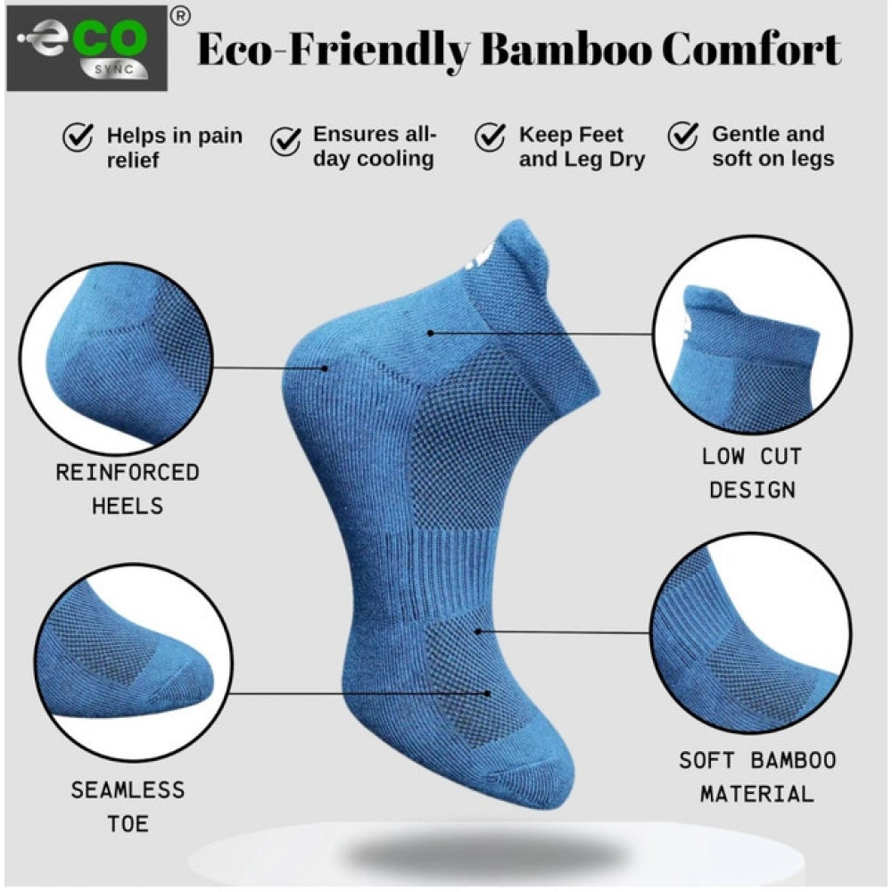 Generic 4_Pair Set Unisex Casual Bamboo Cotton Printed Ankle Length Socks (Multicolor)