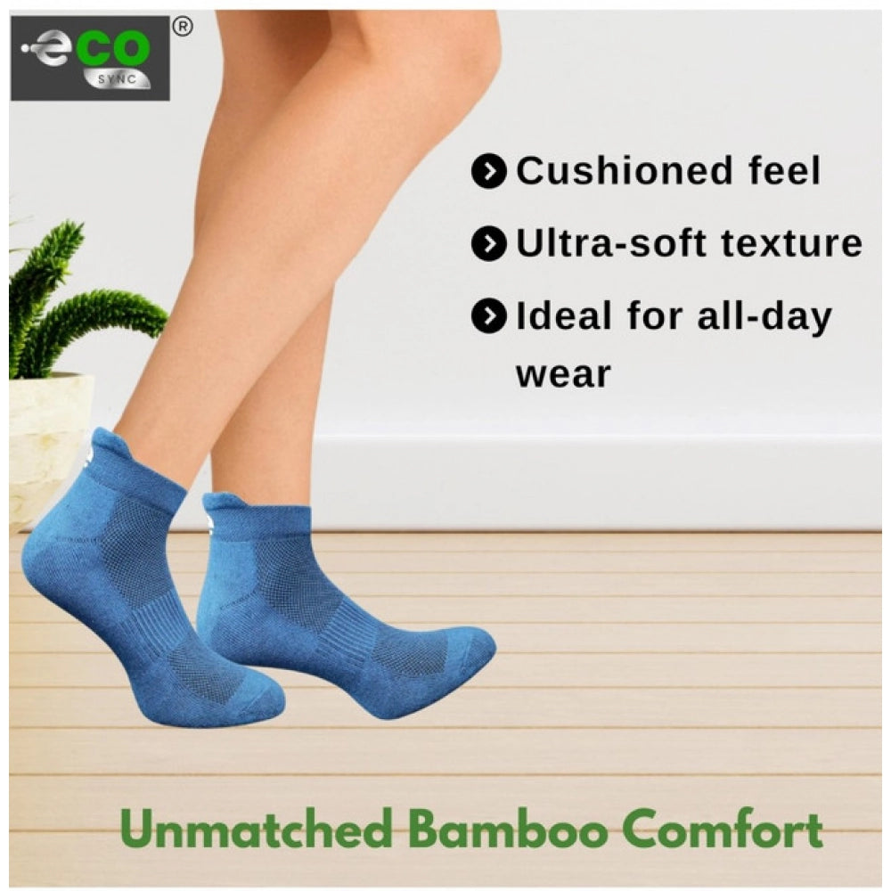 Generic 4_Pair Set Unisex Casual Bamboo Cotton Printed Ankle Length Socks (Multicolor)