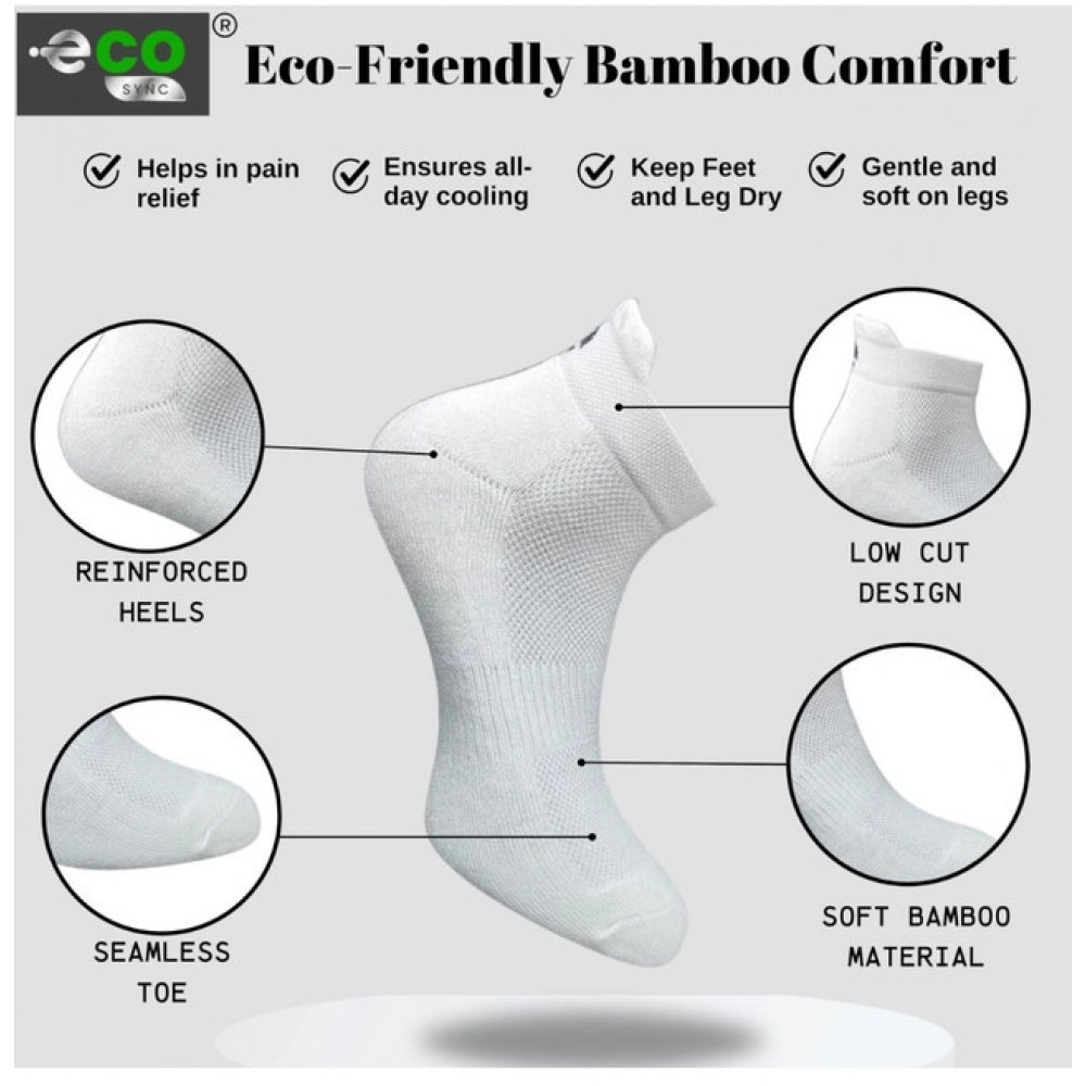 Generic 4_Pair Set Unisex Casual Bamboo Cotton Printed Ankle Length Socks (Multicolor)