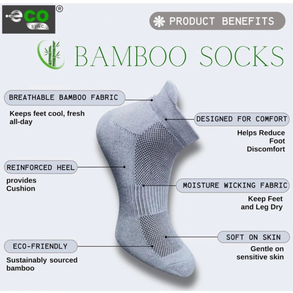 Generic 4_Pair Set Unisex Casual Bamboo Cotton Printed Ankle Length Socks (Multicolor)