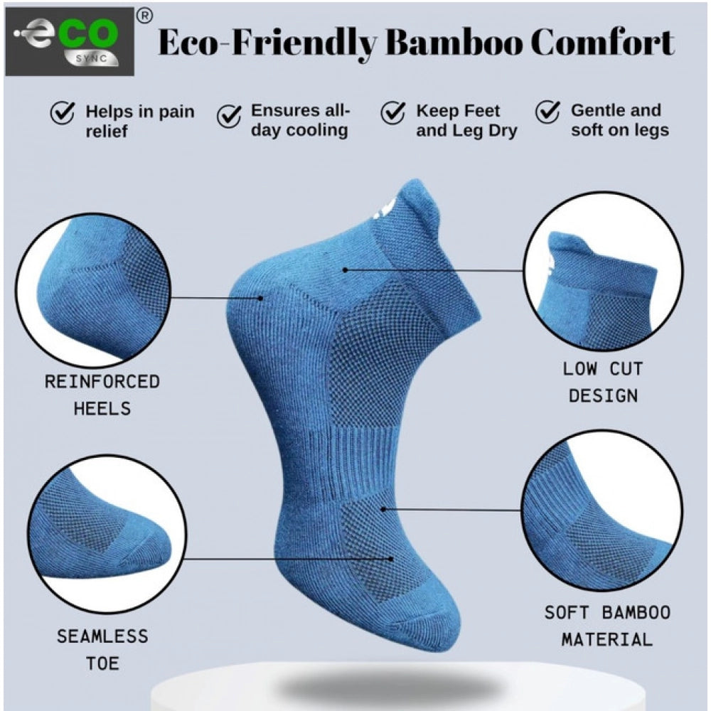 Generic 4_Pair Set Unisex Casual Bamboo Cotton Printed Ankle Length Socks (Multicolor)