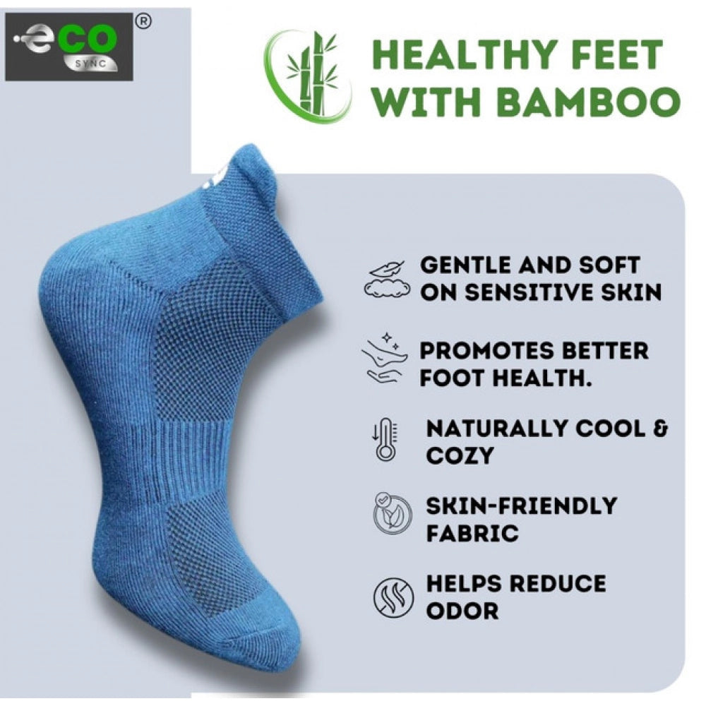 Generic 4_Pair Set Unisex Casual Bamboo Cotton Printed Ankle Length Socks (Multicolor)