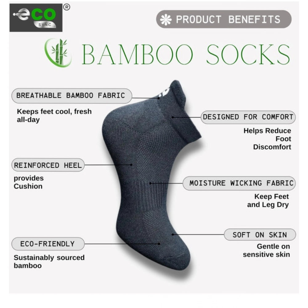 Generic 4_Pair Set Unisex Casual Bamboo Cotton Printed Ankle Length Socks (Multicolor)