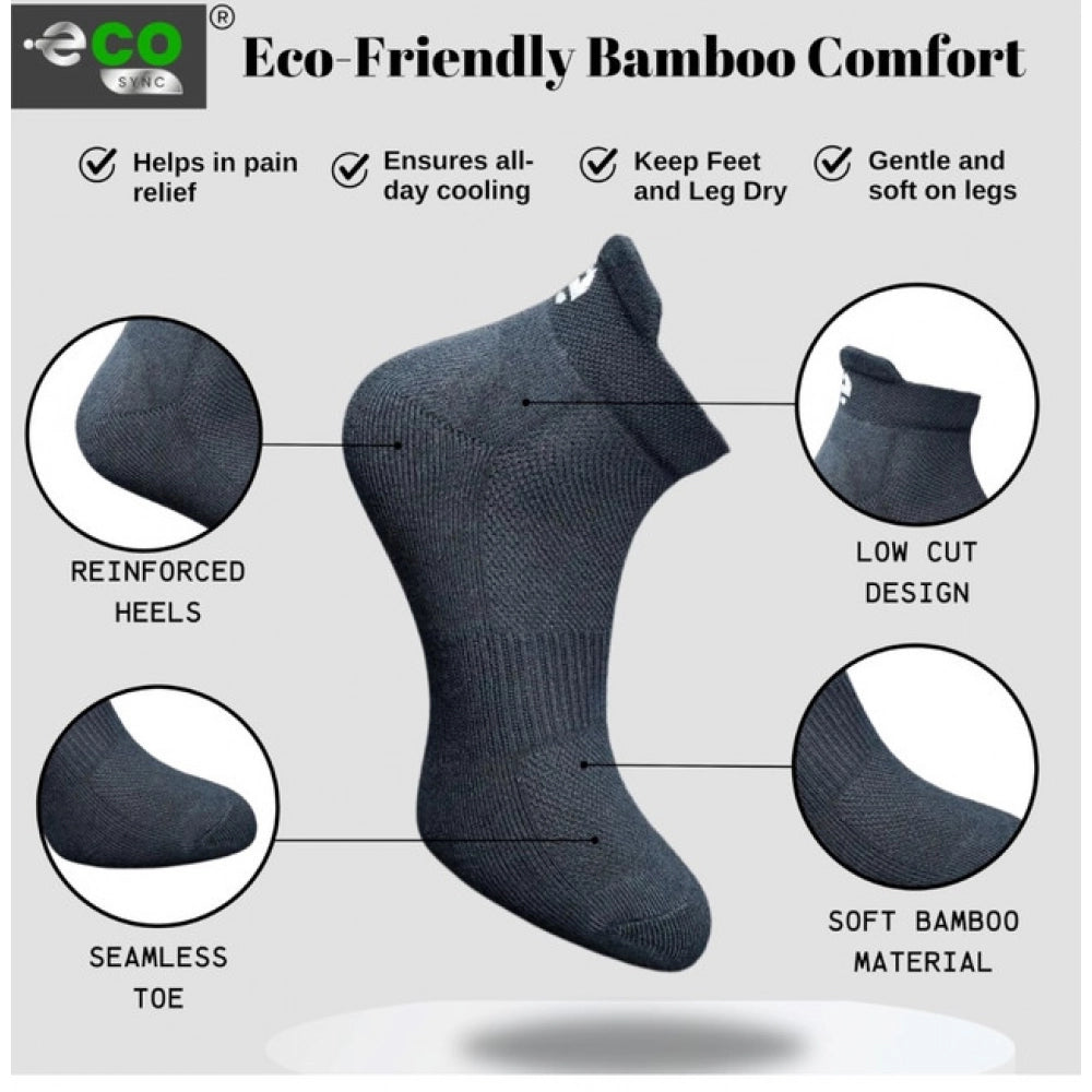 Generic 4_Pair Set Unisex Casual Bamboo Cotton Printed Ankle Length Socks (Multicolor)