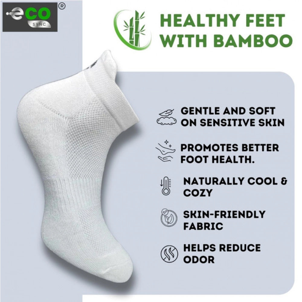 Generic 4_Pair Set Unisex Casual Bamboo Cotton Printed Ankle Length Socks (Multicolor)