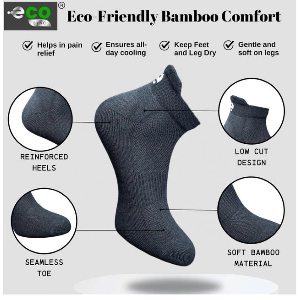 Generic 4_Pair Set Unisex Casual Bamboo Cotton Printed Ankle Length Socks (Multicolor)