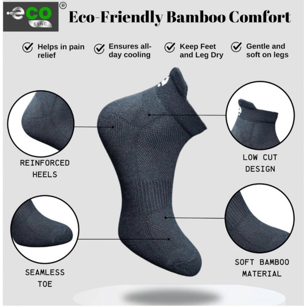 Generic 4_Pair Set Unisex Casual Bamboo Cotton Printed Ankle Length Socks (Multicolor)